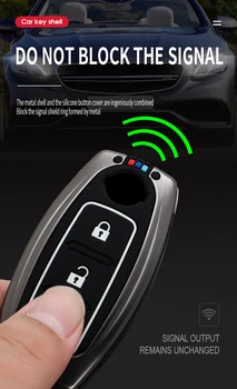 Cover Telecomando/chiave per Nissan Qashqai J10 J11 Tiida XTrail T31 T32 Juke Altima per Infiniti accessori Auto - Aolly Car Key Case Cover Shell Fob per Nissan Qashqai J10 J11 Tiida XTrail T31