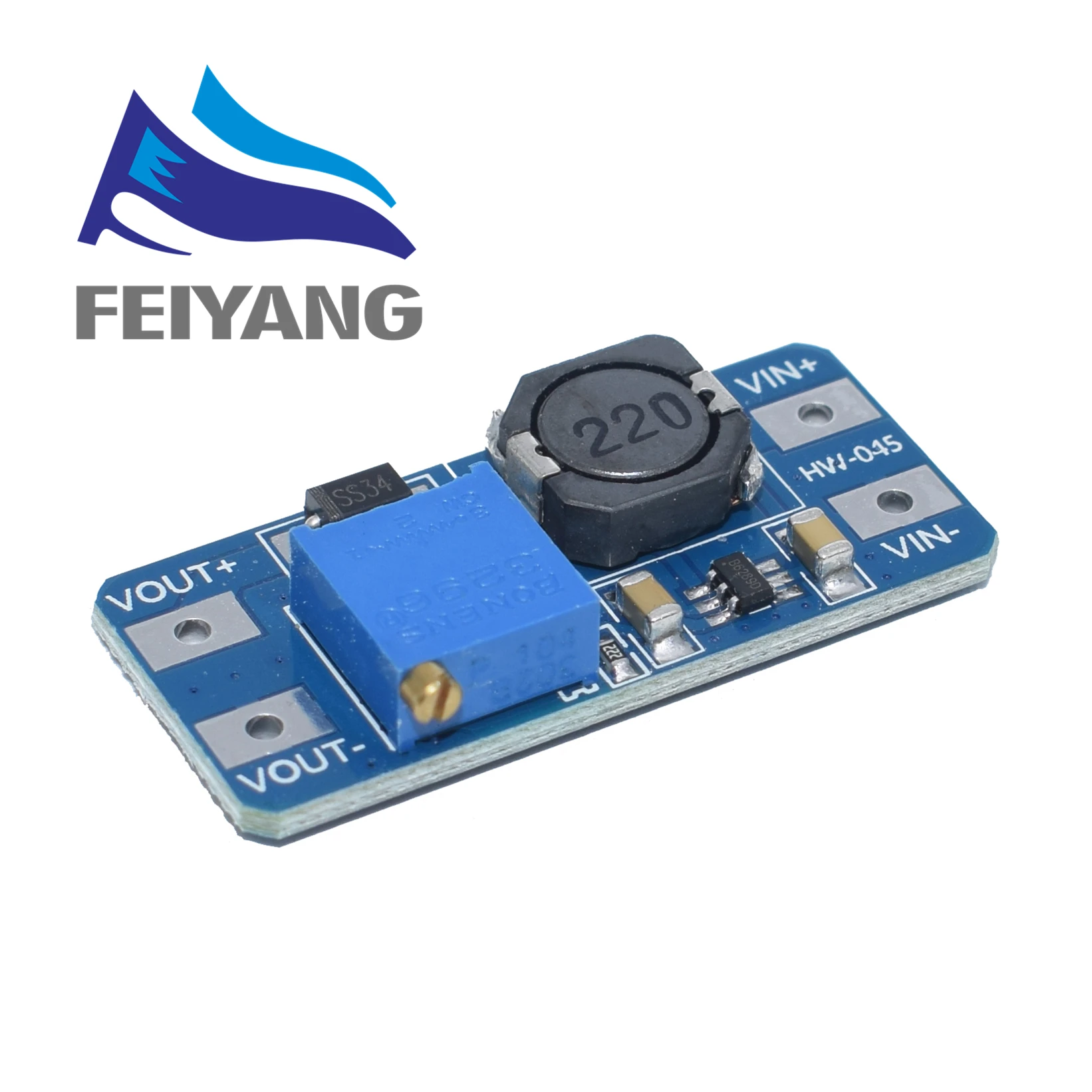 SAMIROB 5PCS MT3608 2A Max DC-DC Step Up Power Modul Booster Power Modul 3-5V zu 5V/9V/12V/24V Einstellbare Booster Für Arduino – Detail 9