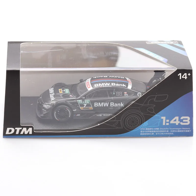 1: 43 스케일 BMW M4 DTM 랠리 다이캐스트 합금 및 플라스틱 모델 자동차