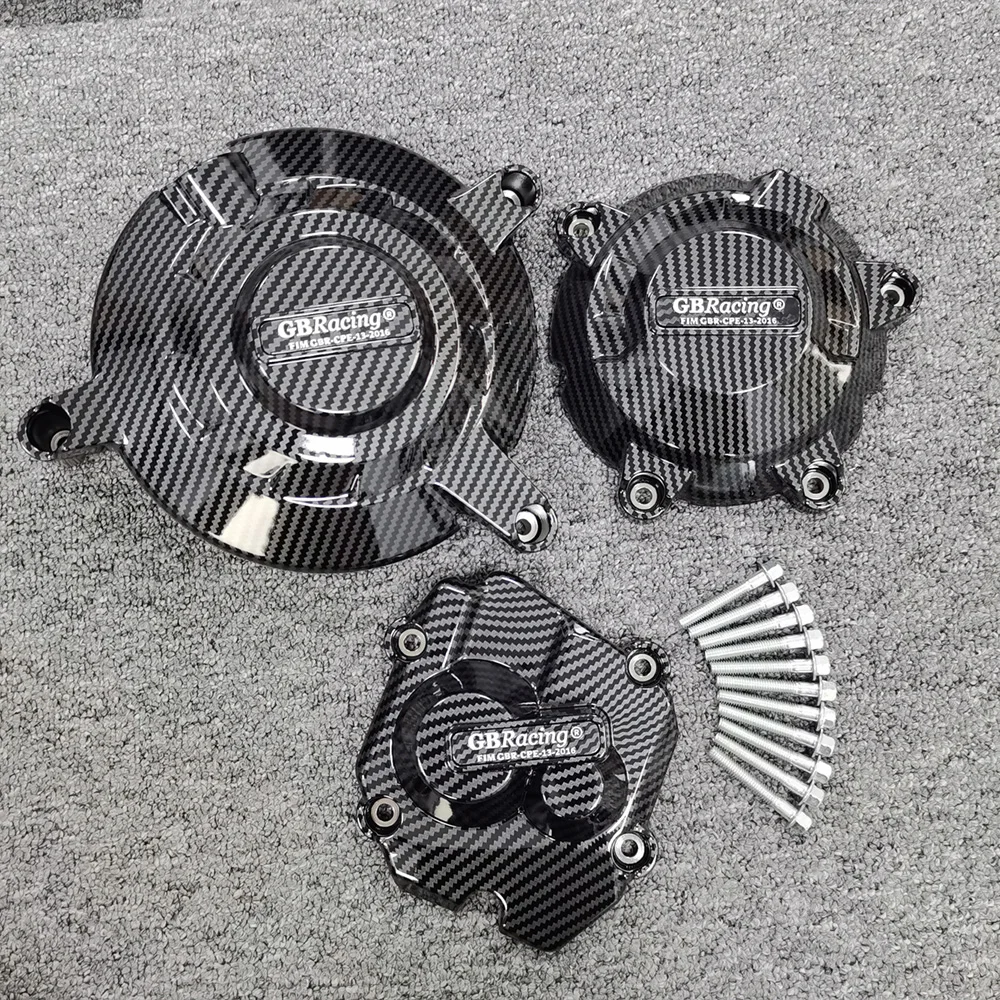 Motorcycle Engine Cover Protection Case Carbon Fiber Texture For KAWASAKI Ninja ZX-10R 2011 motorcycle engine cover engine cover protector engine guard