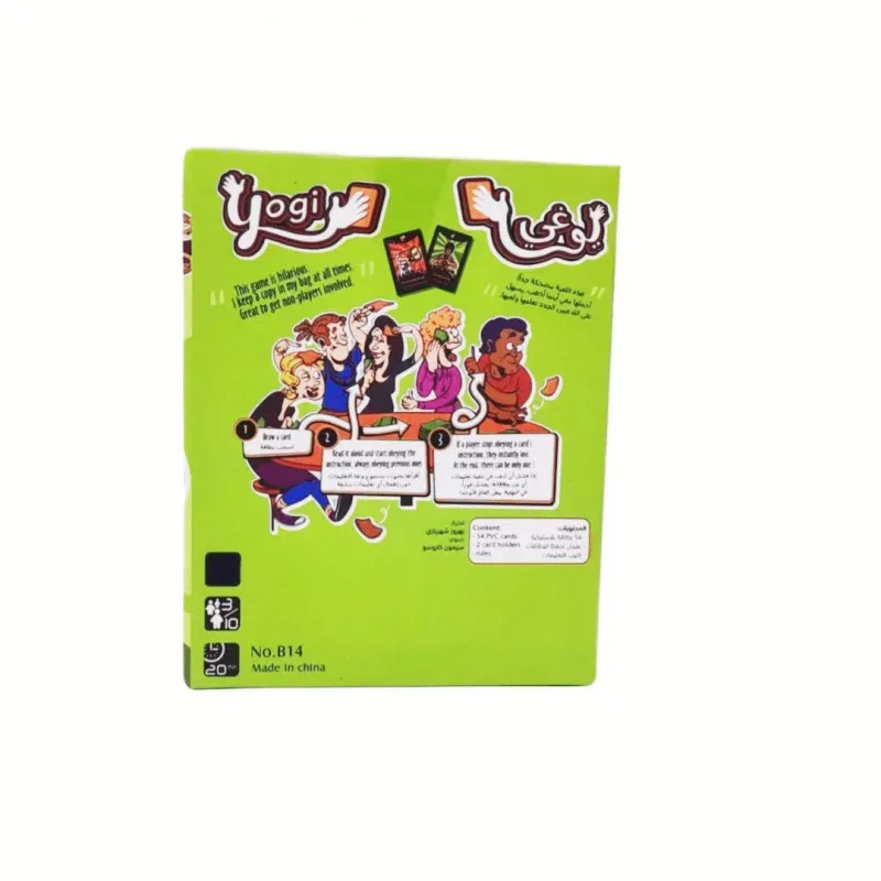 가족 파티 게임용 재미있는 보드 카드 게임 종이 장난감, 아랍어 게임 요가 카드 게임, 요가 움직임 모방 카드 게임