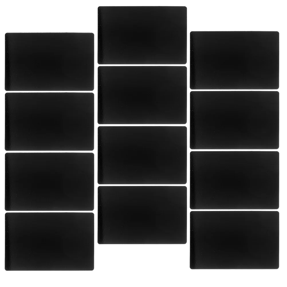 20pcs Black Metal Aluminum Sheet Laser Marking Business Cards Blank Printable For Sublimation