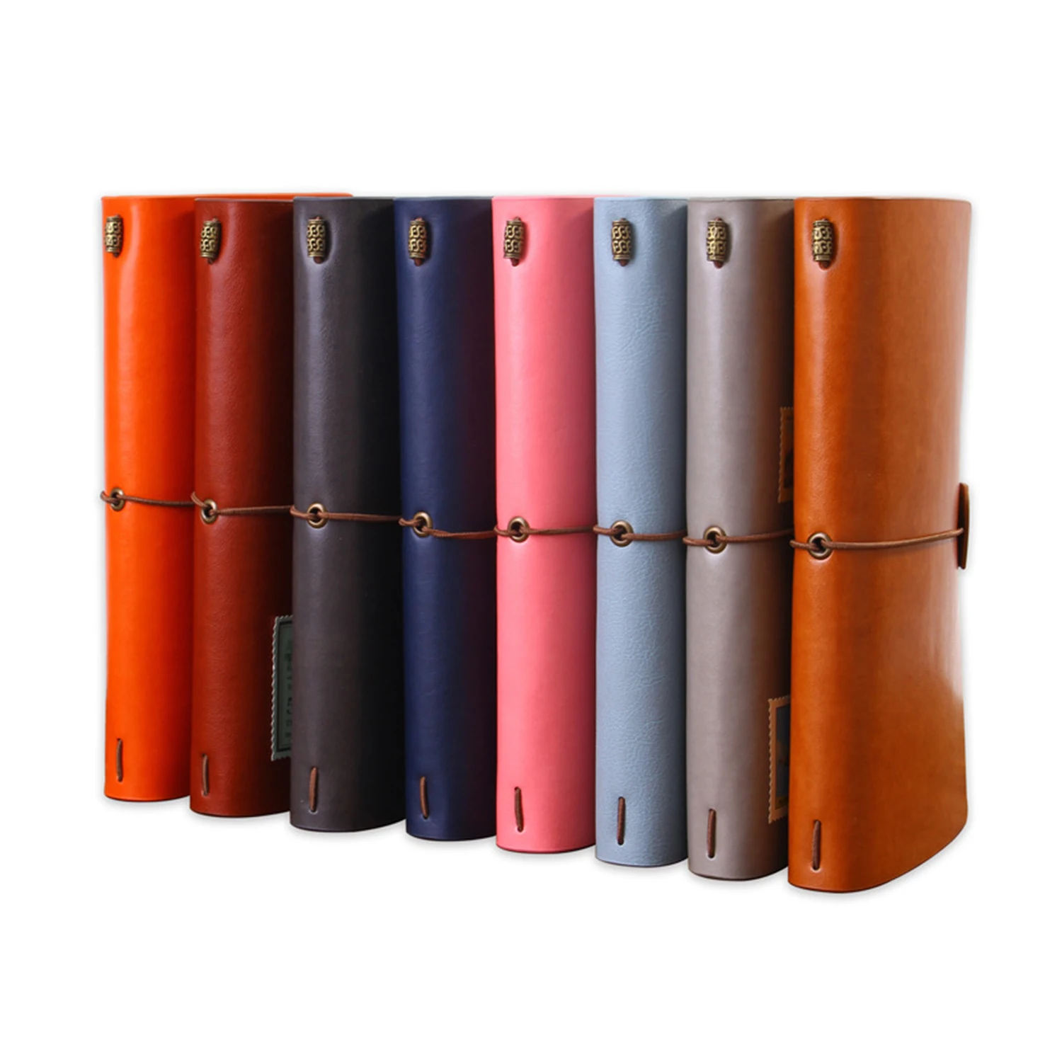 A6 Retro Loose-Leaf Notebook with Card Pocket Ledger PU Leather Cover Refillable Page Travel Journal Diary Sketchbook Planner 5