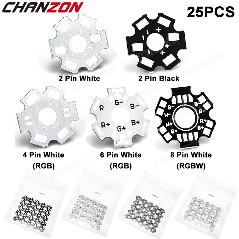 1W 3W 5W Star Heat Sink SMD PCB Board Aluminum Base Plate Substrate DIY 20Mm Cob Circuit For 1 3 5 Watt High Power Led Bead Chip for creality k1 upgrade bed new peo pei sheet double side heat bed 235x235mm pei magnetic base build plate for ender 3 s1 s1 pro