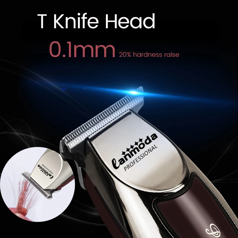 Bald Hair Clipper Professional Electric Barber Salon Detailer Trimmer for Man Rechargeable Cutter Machine Beard Shavers Razors 2