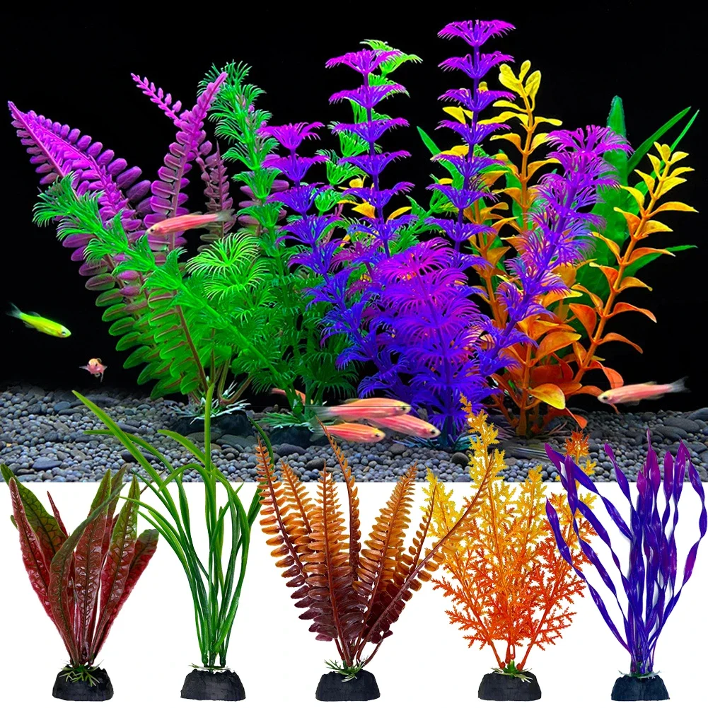 1Pc Simulation Artificial Plants Aquarium Decor Plastic Underwater Weed Grass Aquarium Accessories Fish Tank Decoration Ornament