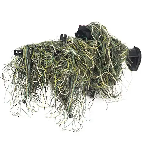 Jungle/Desert/Snow Ghillie Rifle Cover Wrap Synthetic w/Elastic Strap Camouflage Airsoft Hunting Blind Ropes CS Gun Wraps