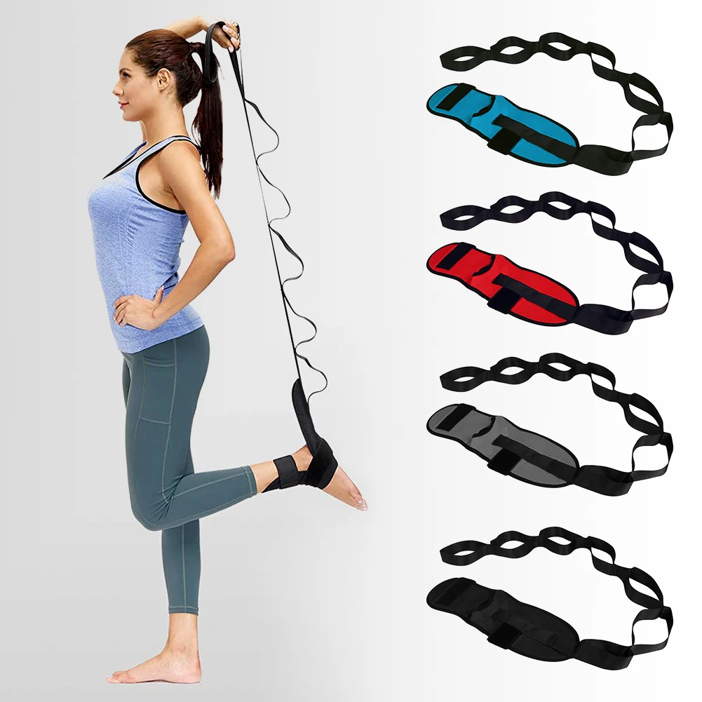 1pcs110cmYogaStretchingBeltFootRehabilitationStretchStrapBackLegFlexibilityTraining