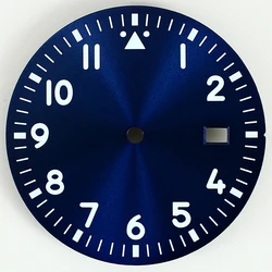 Green Luminous Pilot Watch Dial with Single Date Feature - 33.8mm - NH35 NH36 (NO.4)