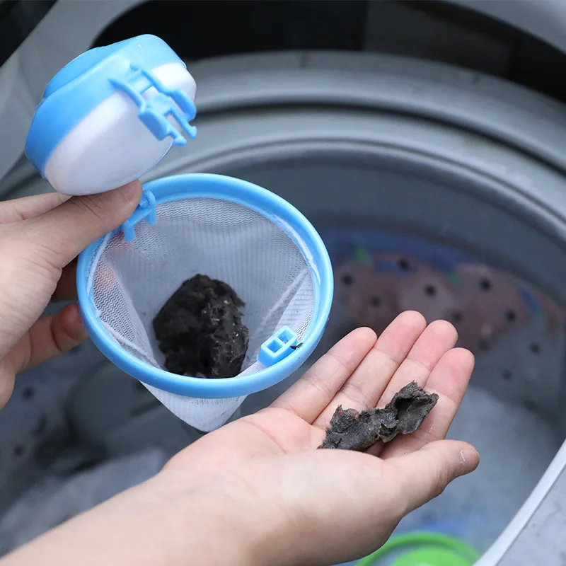 Laundry Ball Floating Pet Fur Lint Cleaning Ball Hair Removal Catcher Mesh Dirty Collection Pouch Washing Machine Filter Net