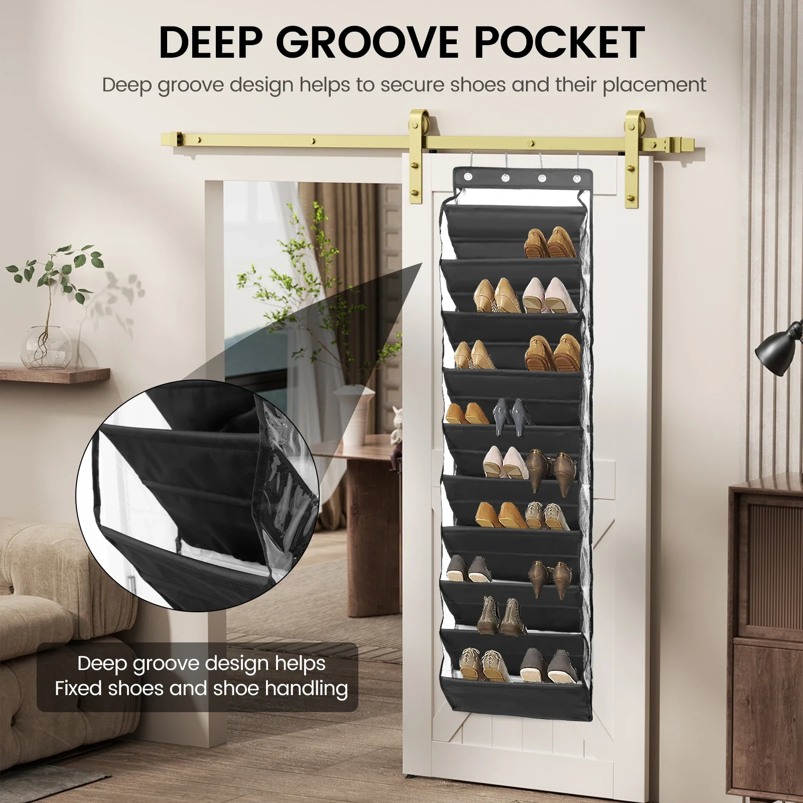 10 Tier Over The Door Shoe Rack Cloth Hanging Shoe Rack Fabric Cabinet Closet Organizer Clothes Storage Bag 2