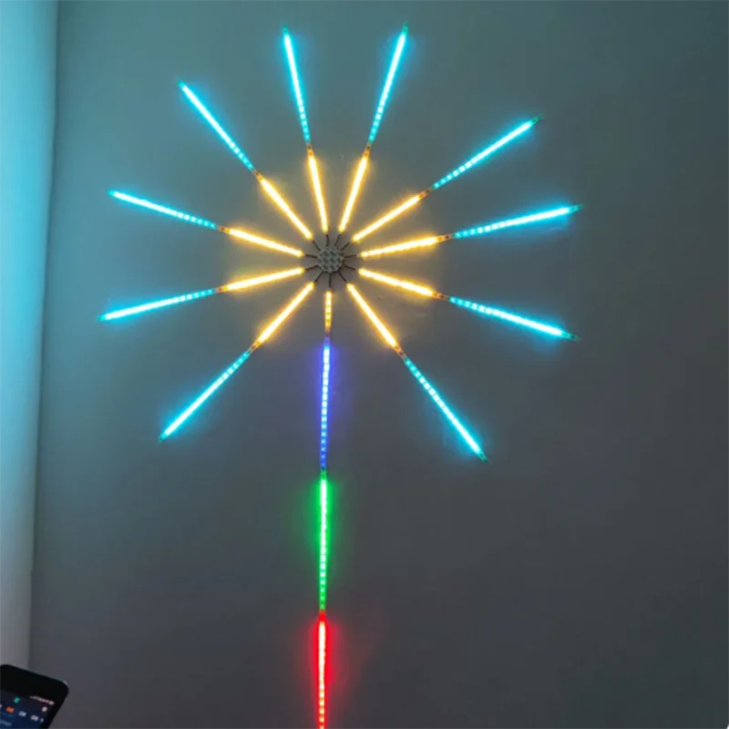 Led Strip Light Led Light Cyberpunk Style Strip Light RGB Sound Control Symphony Firework Light Wedding Christmas Music Control Full Kit Dream Meteor Lamp