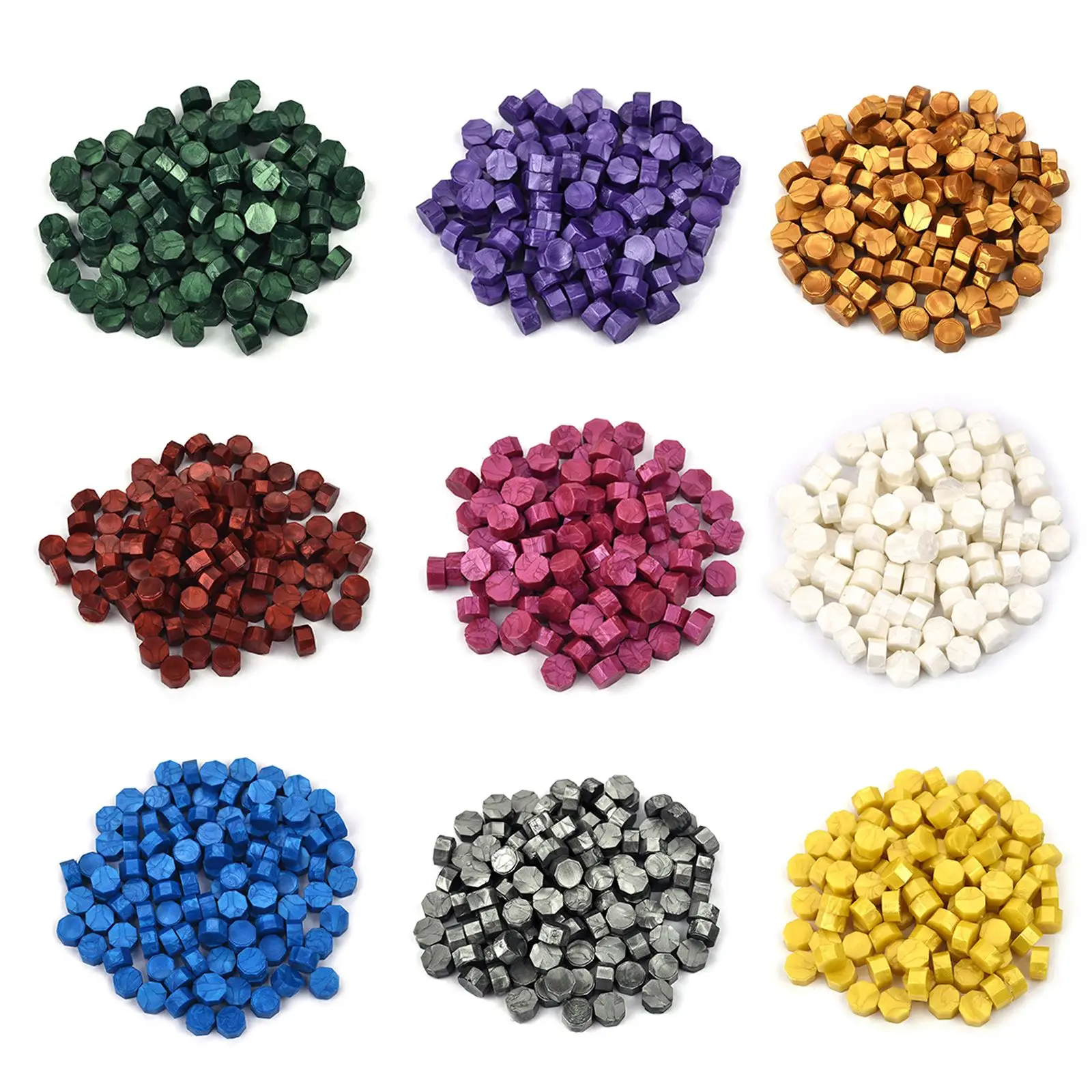 100pcs/Bag Octagon Sealing Wax Beads Seal Envelope Stamp Wax Bead For