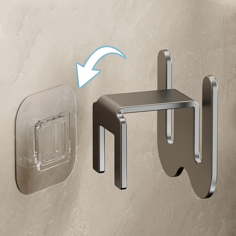 2pcs Bathroom Slipper Rack, Shoe Storage Behind The Toilet Door, Hanging Draining Rack, Storage Artifact, Bathroom Accessories