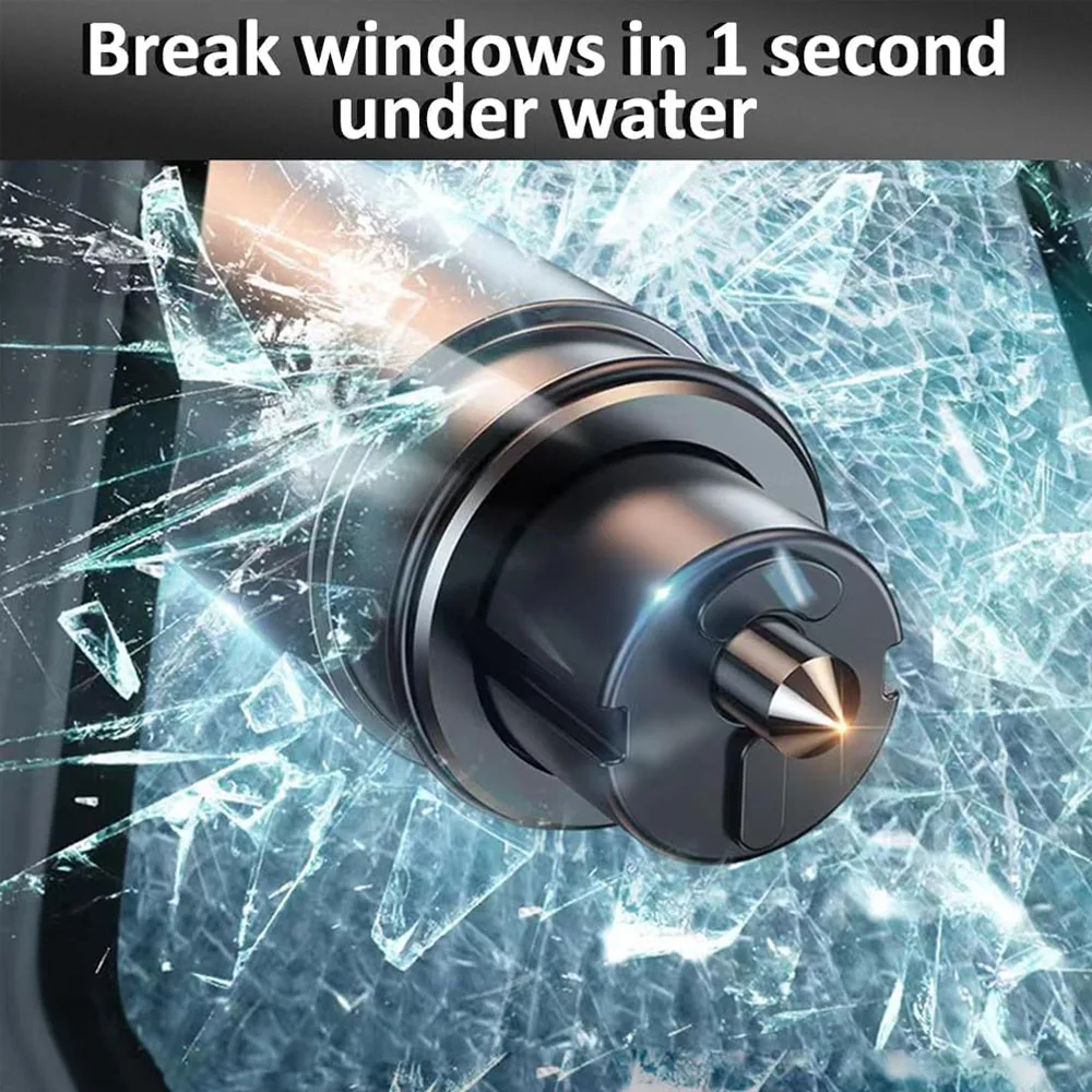 Essential Car Window Breaker: 4-in-1 Tactical Rescue Tool