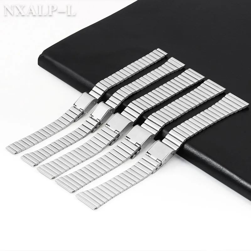 Sleek Stainless Steel Ultra-Thin Silver Watch Band