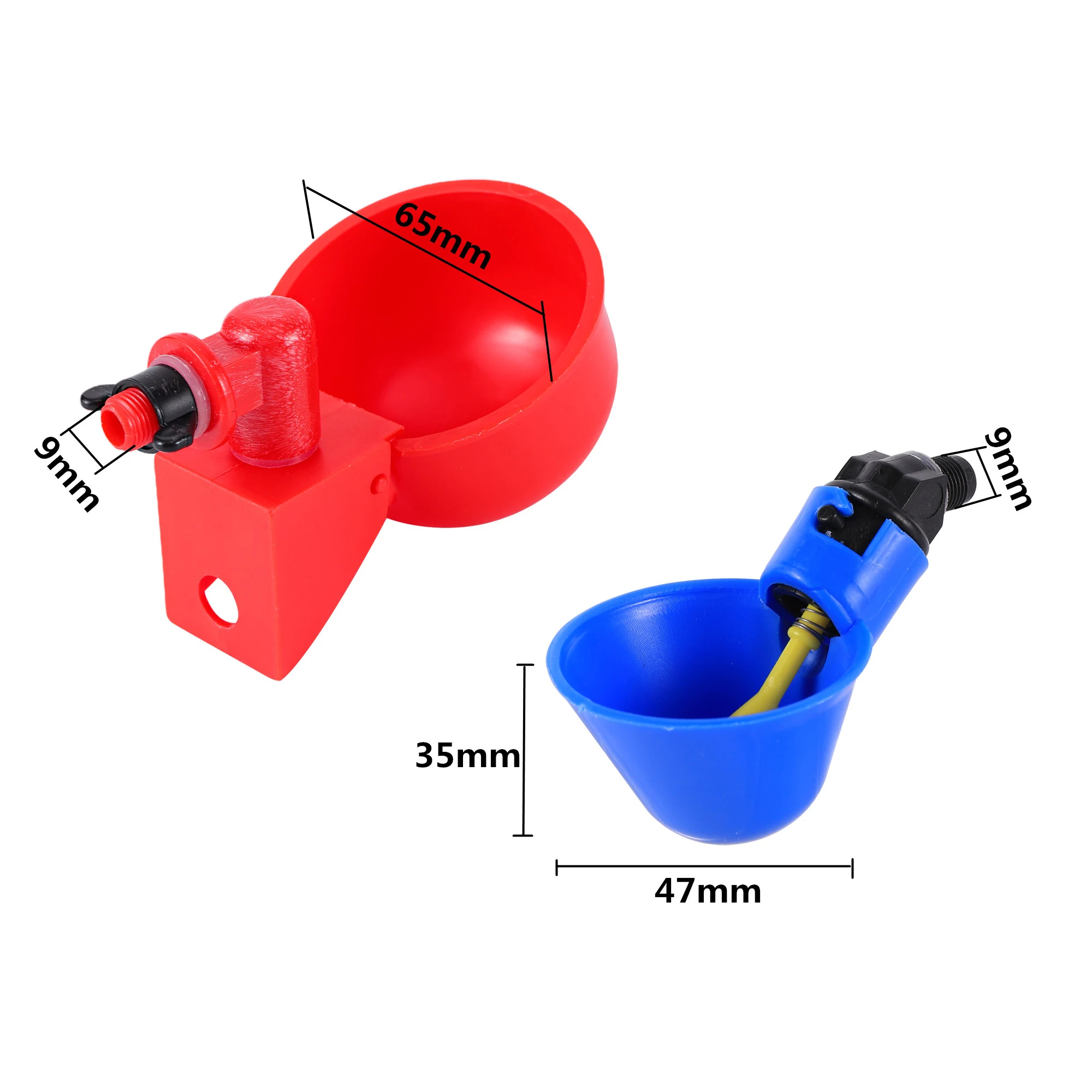 Poultry Drinking Cups Poultry Water Dispenser Poultry Feeder Animal Drinking Bowl Poultry Waterer Chicken Drinking Cup Automatic Drinker Feeder for Chicks Duck Goose Quail