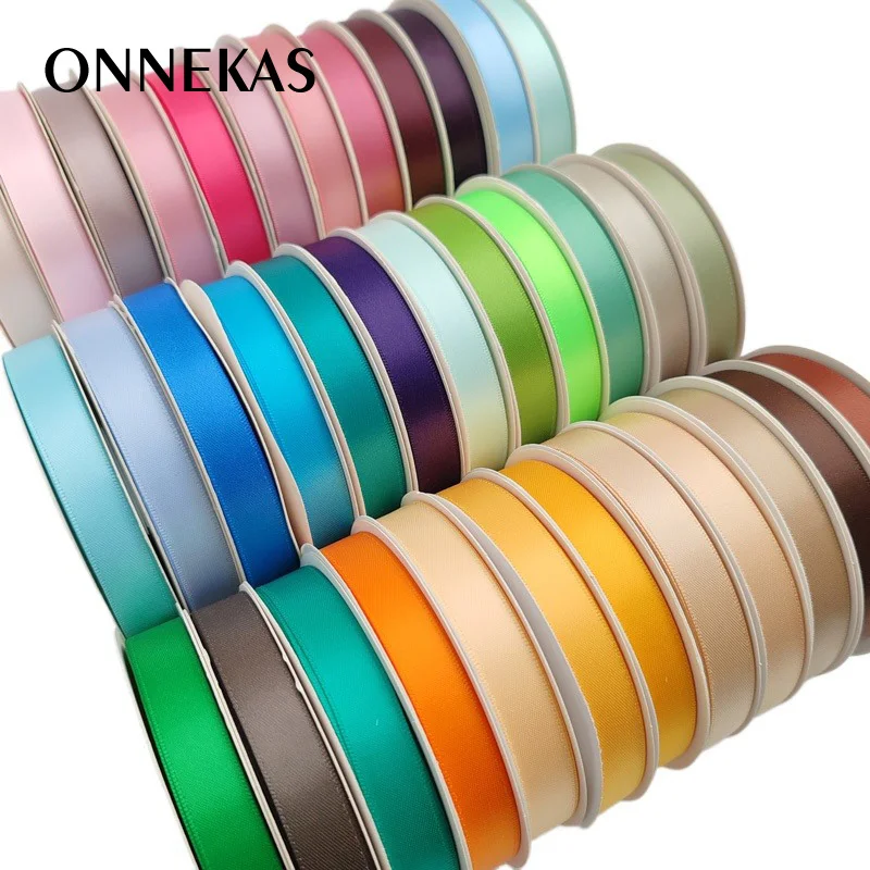 1/2" 13mm Double Face Satin Ribbon Tape Polyester Double Sided Silky Ribbon Crafts