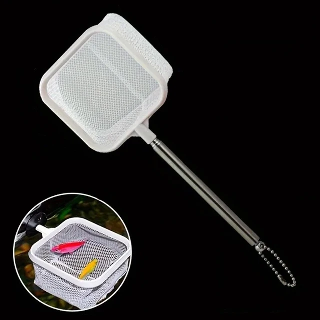Aquarium Fish Tank Net with Suction Cup Extendable Handle Landing Net Isolation Net for Fish Tank Cleaning Tool Accessories Aquarium Fish Tank Net with Suction Cup Extendable Handle Landing Net Isolation Net for Fish Tank Cleaning Tool Accessories