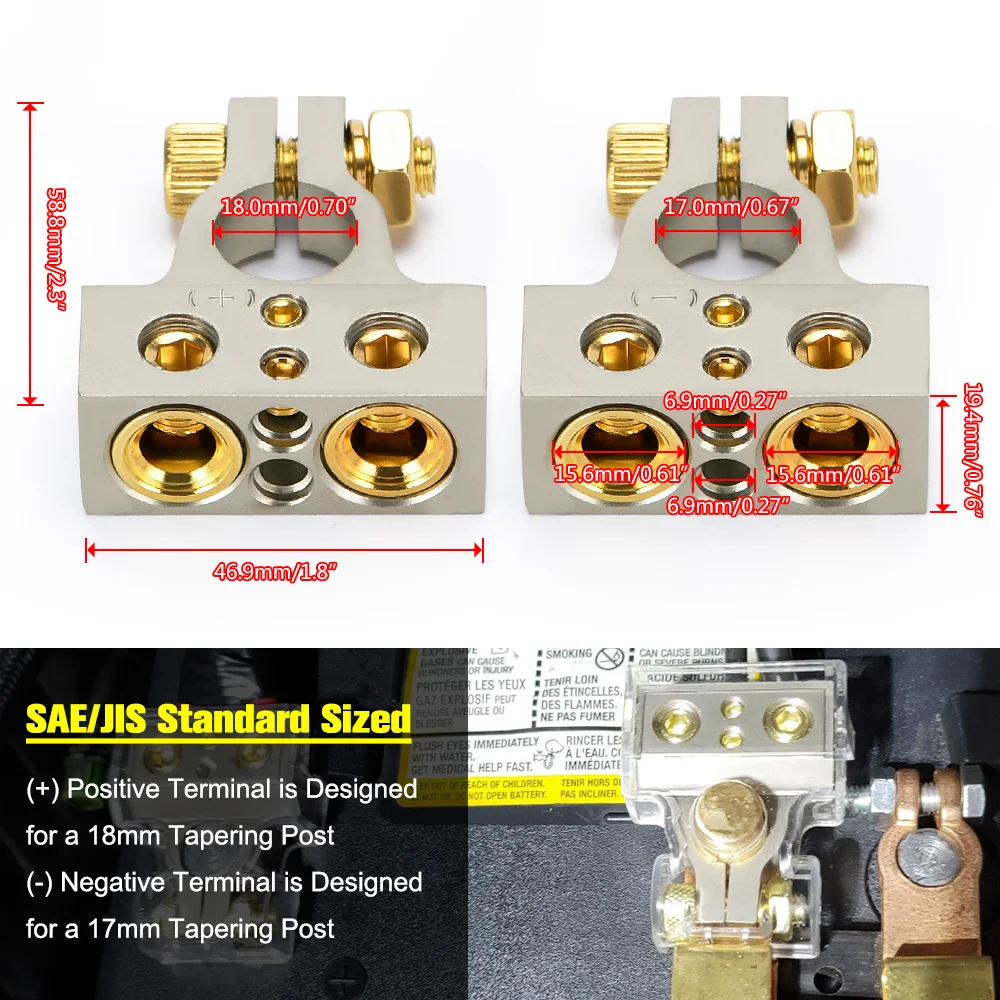 2 STÜCKE Batterieklemme 12 V Batterieklemmen Auto Schnellkupplung  Batterieklemme Schnelle Batterie mit Polabdeckung für Auto Boot LKW Motorrad