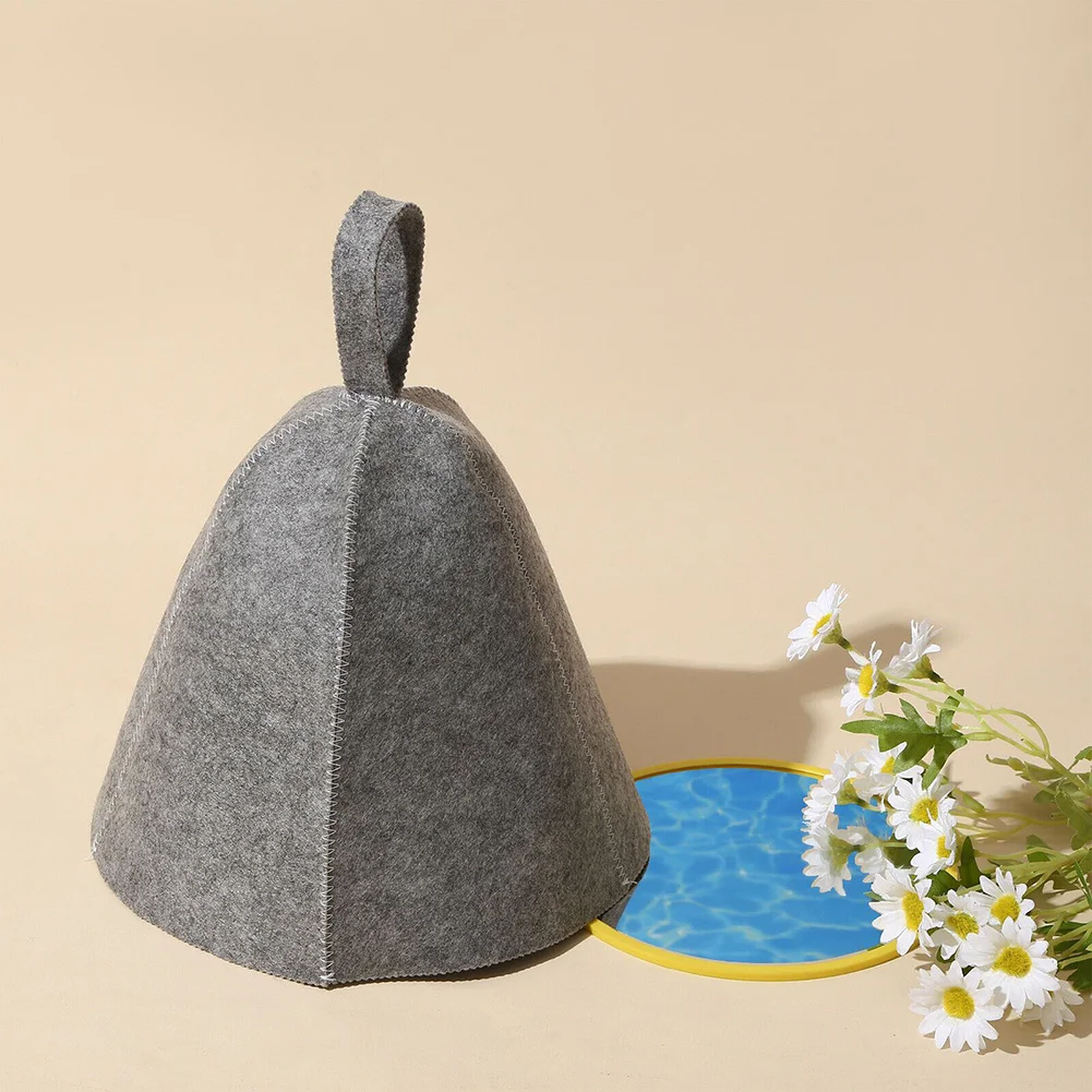 

Shower Cap Thicken Wool Felt Sauna Hat Hair Protection Spa Cap Sauna Cape For Bath Protection Satin Hat Hair Night Satin Cap