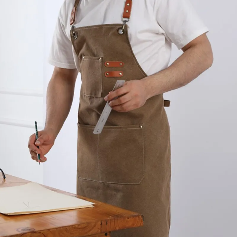 Kitchen Apron Fashion Canvas Home Kitchen Gardening Work Dress Women's Restaurant Work