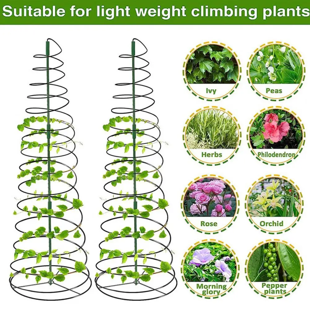 Plant Support Rack Green Bean Trellis Tower For Climbing Vines
