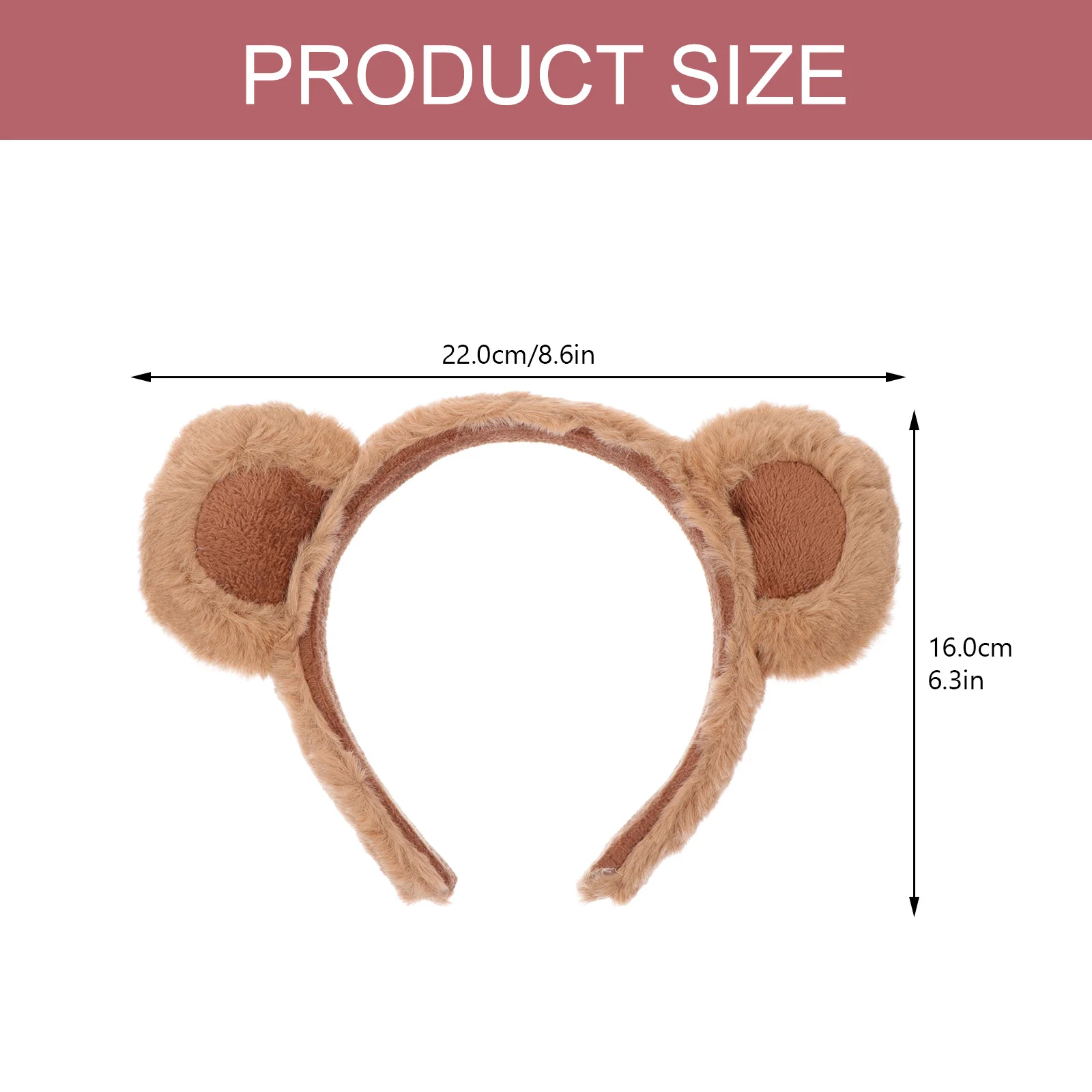 Costume Bear Headband Women'S Formal Dresses Hair Decor Ear Hair Hoops Cute Plush Hair Accessories 2