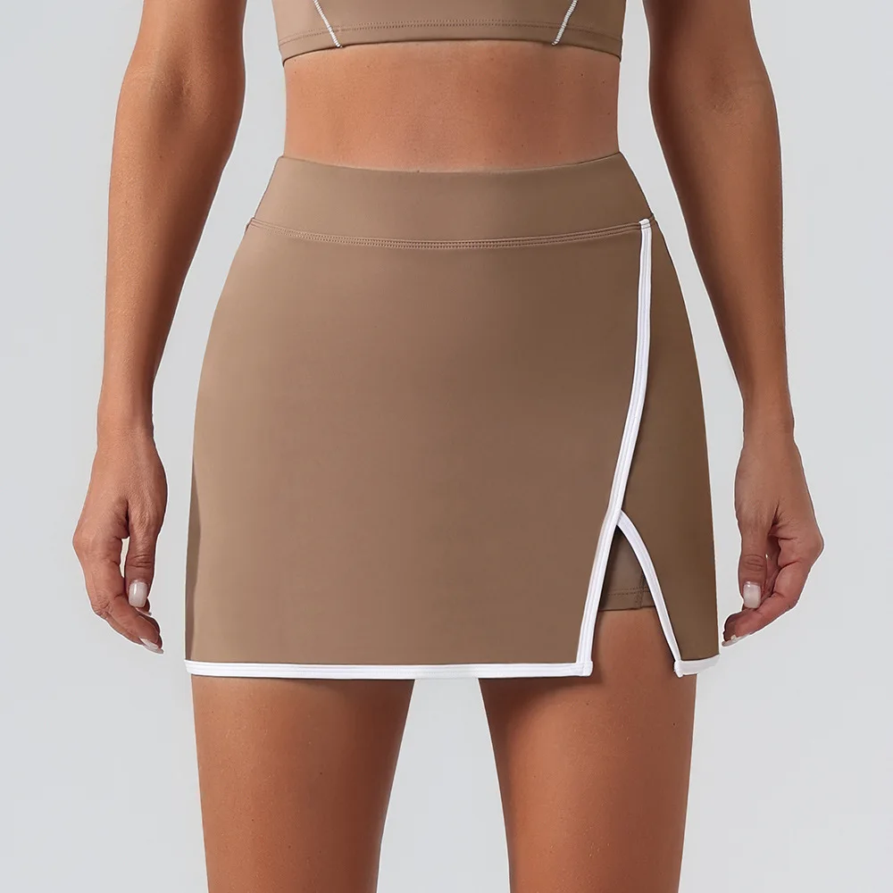 Mermaid Curve New High Waist Yoga Skirt Breathable Mini Culottes Running Fitness Tennis Anti-running Sports Tennis Skirt