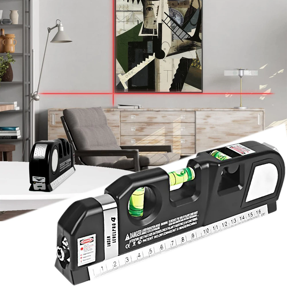 Multipurpose Laser Ruler Laser Level and Spirit Level Metric Rulers Laser Straight Line Horizon