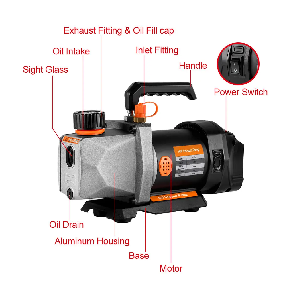 Bomba De Vacio Para Aire Acondicionado  Vacuum Pump Two Stage Air  Conditioning - Pumps - Aliexpress