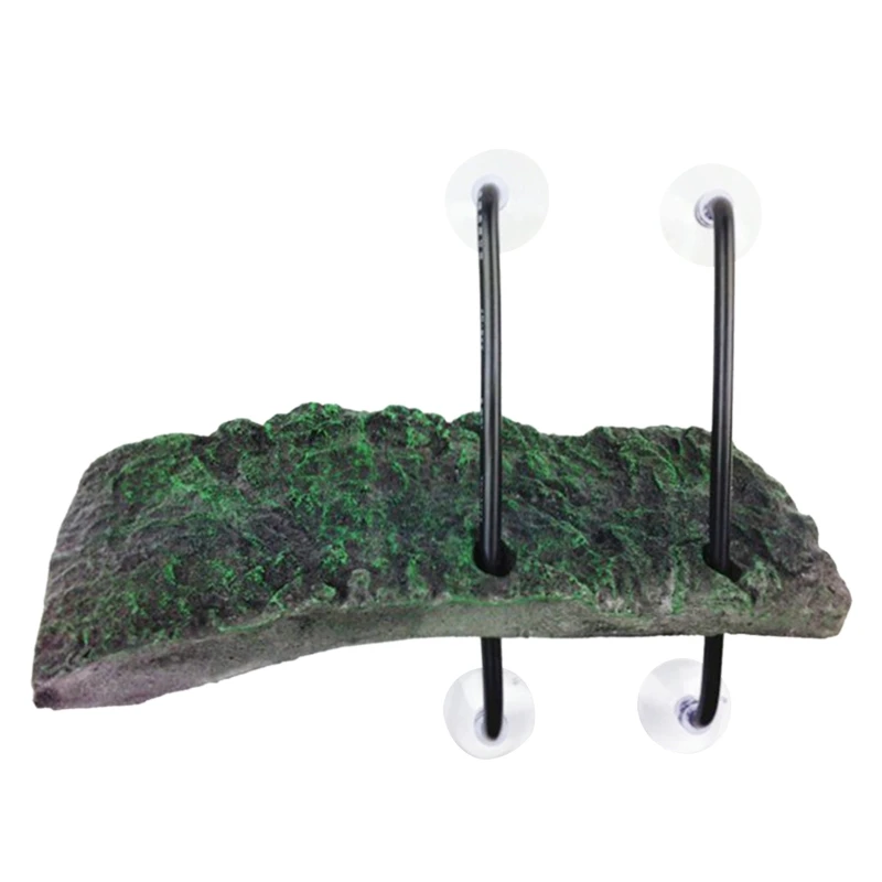 Turtle Platform Basking Aquarium for Tank Tortoise Climbing Dock Floating Resin Island with Suction Cups Adjustable aquarium accessories reptile platform