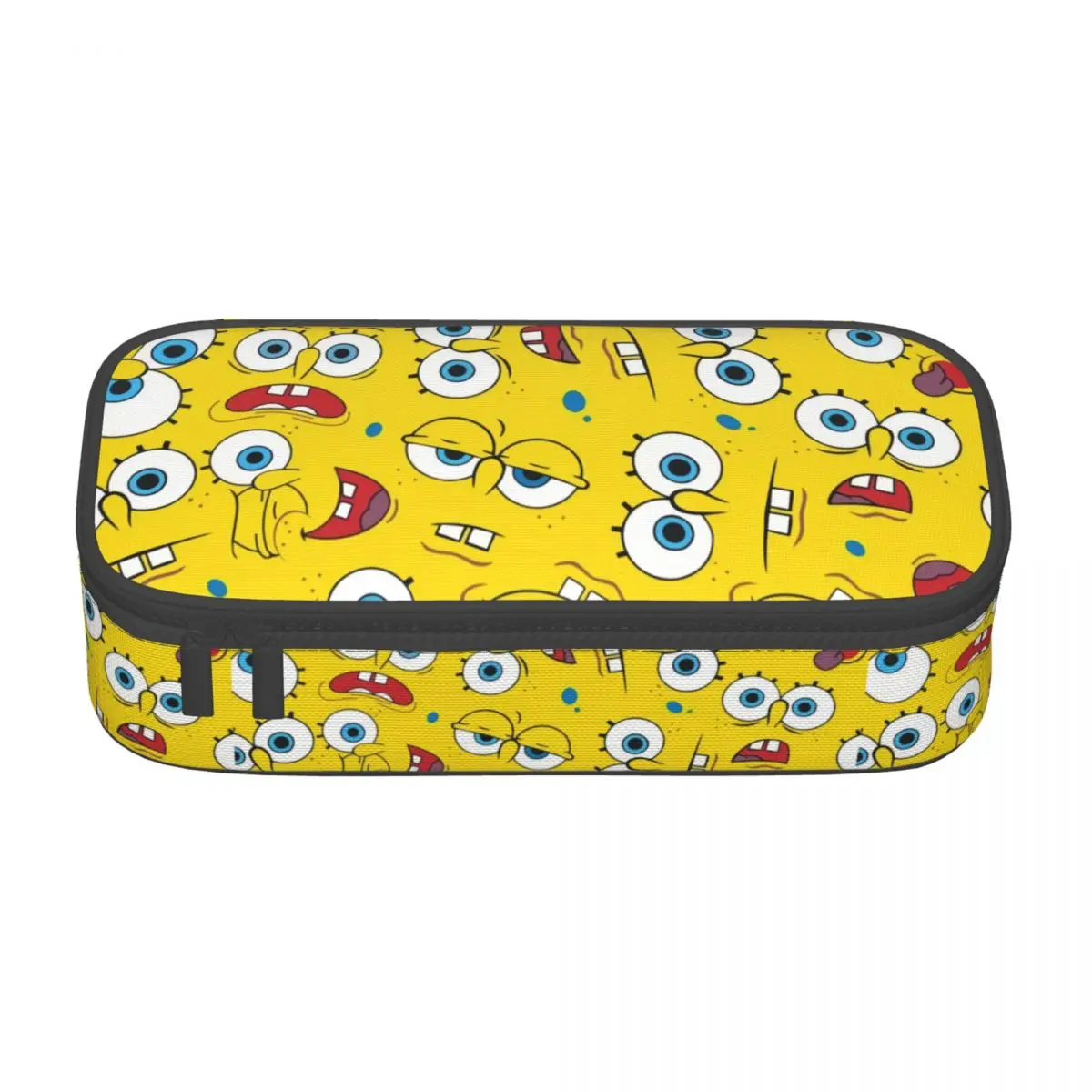 Anime SpongeBobs SquarePantss Comedy TV Cartoon Pencil Case for Boys Gilrs Large Capacity Pen Box Bag School Supplies