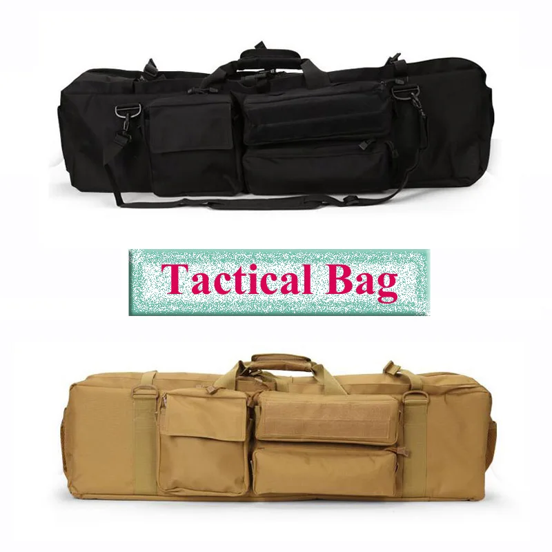 Military Gun Bag Backpack Double Rifle Bag Nylon Holster Case M249 Airsoft Carbine Carrying Camping Bag Case With Shoulder Strap