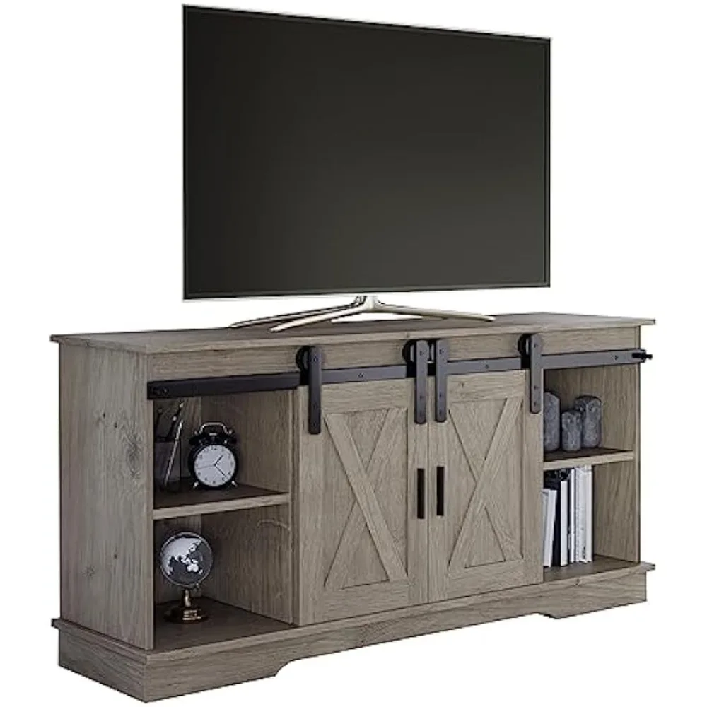 

65-inch TV Stand, Gray Woodgrain