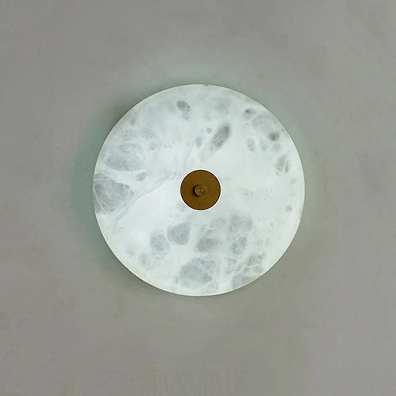 20CM 25CM Round Marble Wall Lamp Led Living Room Bedside Stair Sconce Restaurant Hotel Decor Lighting Warm Neutural Cool White