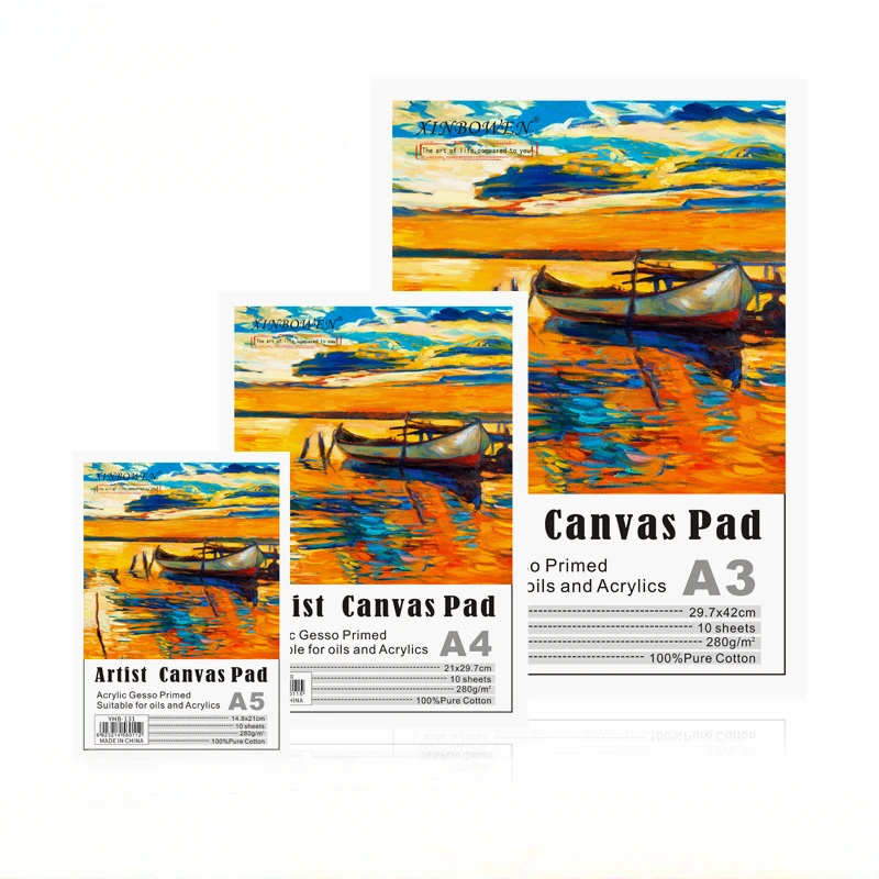 A3/A4/A5 Acrylic Painting Paper 12 Sheets Exercise Book Artist Supplies  Large Canvas Paint Book Cotton Paper Oil Painting - AliExpress