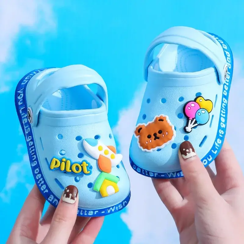 Summer Kids ShoesSandals Hole Children's Shoes Slippers Soft Anti-Skid Cartoon Design Hole Baby Shoes Sandy Beach For Boys Girls - Image 9