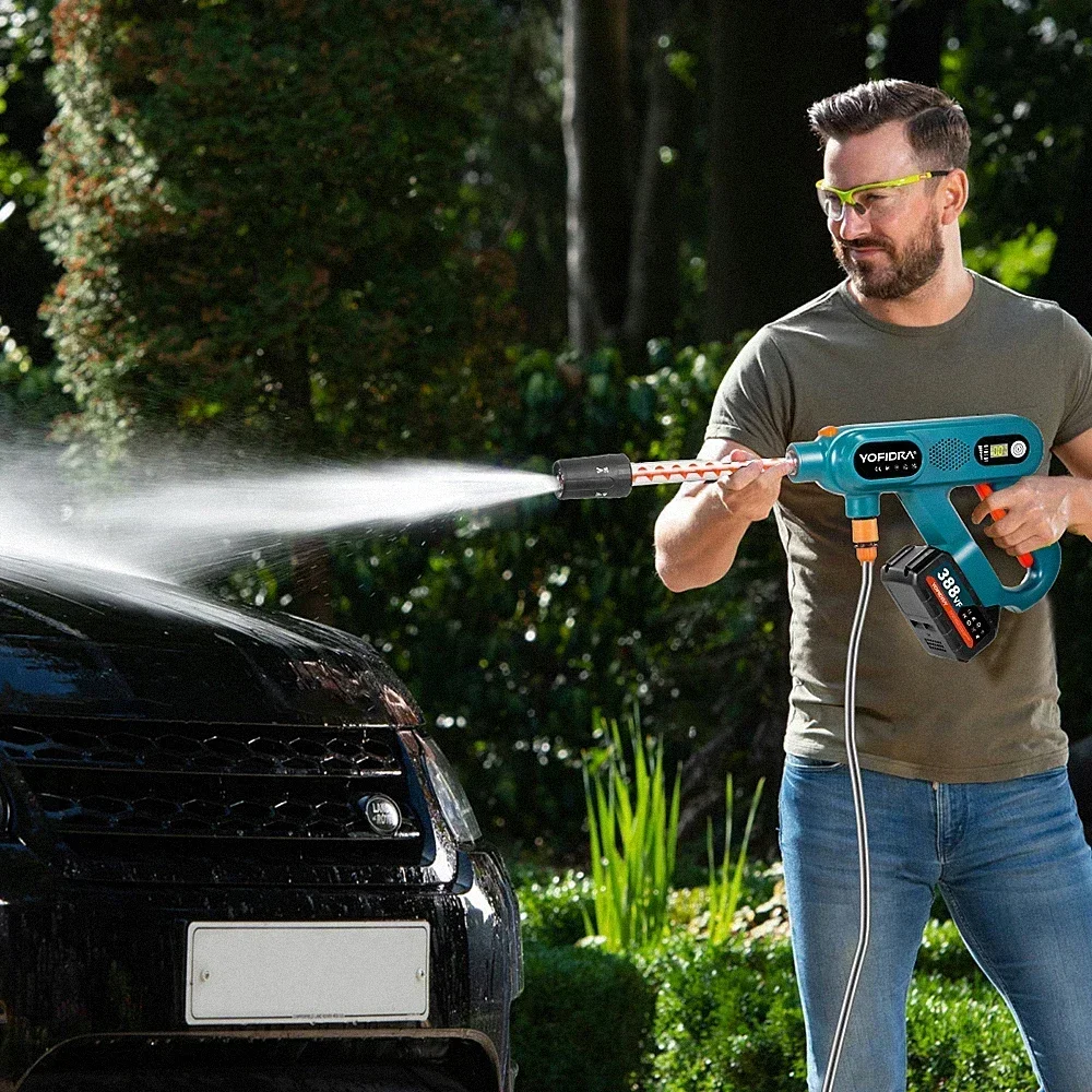 220Bar Brushless High Pressure Washer 5 IN 1 Cordless Efficient 3 Gears Car Washing Garden Water Gun 18V-21V Battery high pressure washer
