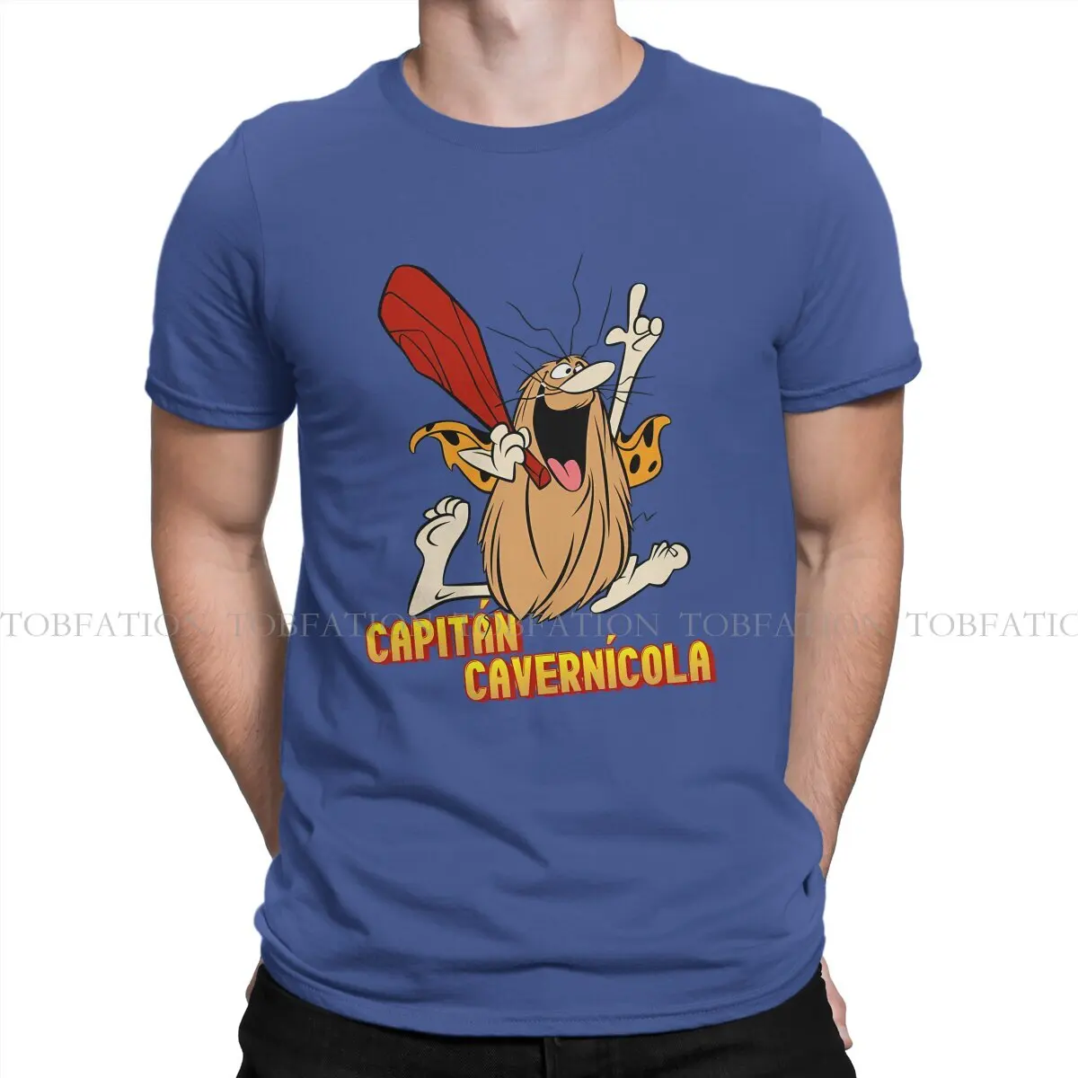 VIPwees Maglietta Uomo In Cotone Biologico Original Fan-Art: Clumsy Captain, Stampa Caricatura Film E TV