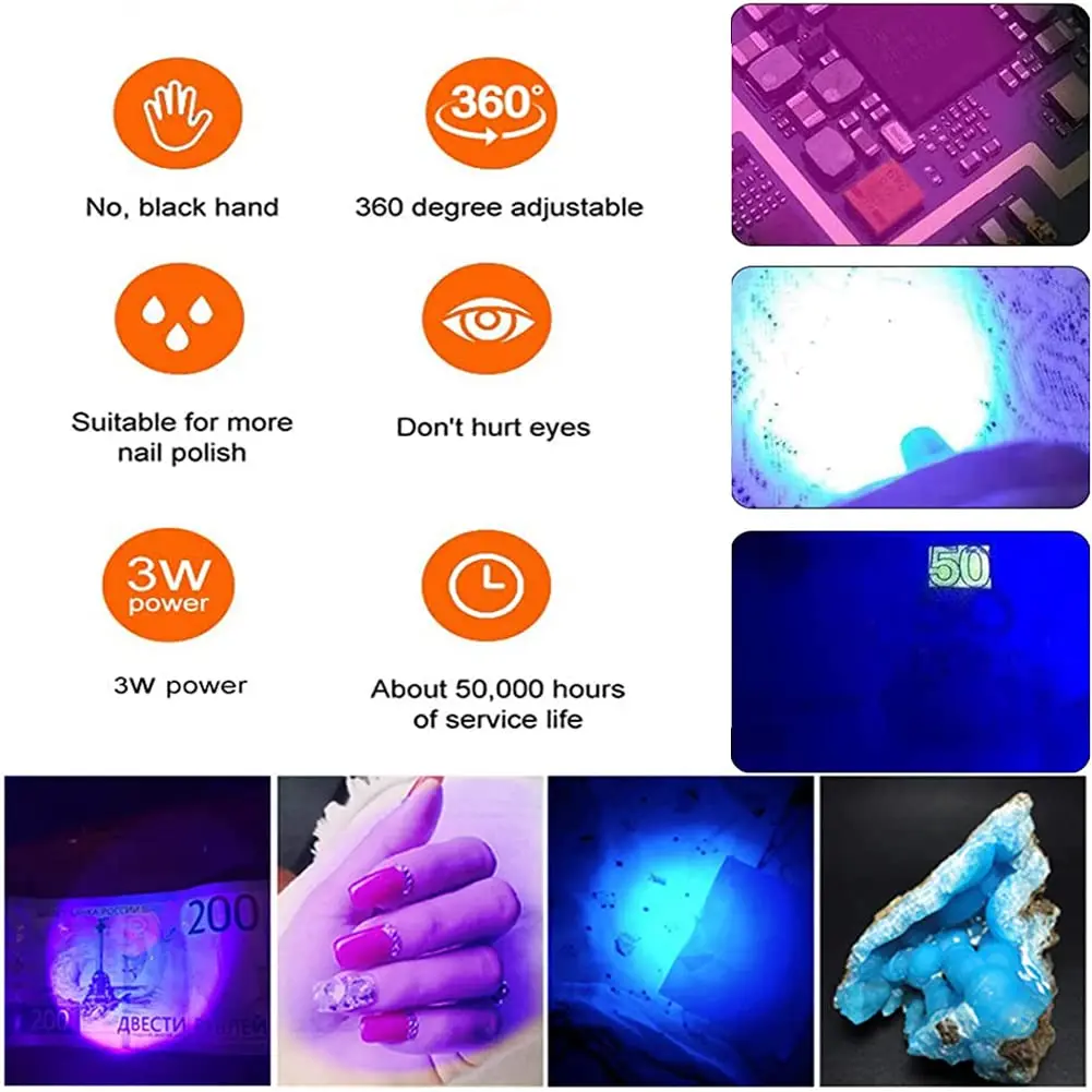 UV 네일 램프: 구즈넥 LED 네일 플래시 큐어 램프. 매니큐어 홈 DIY UV 라이트 젤 폴리쉬 네일 램프