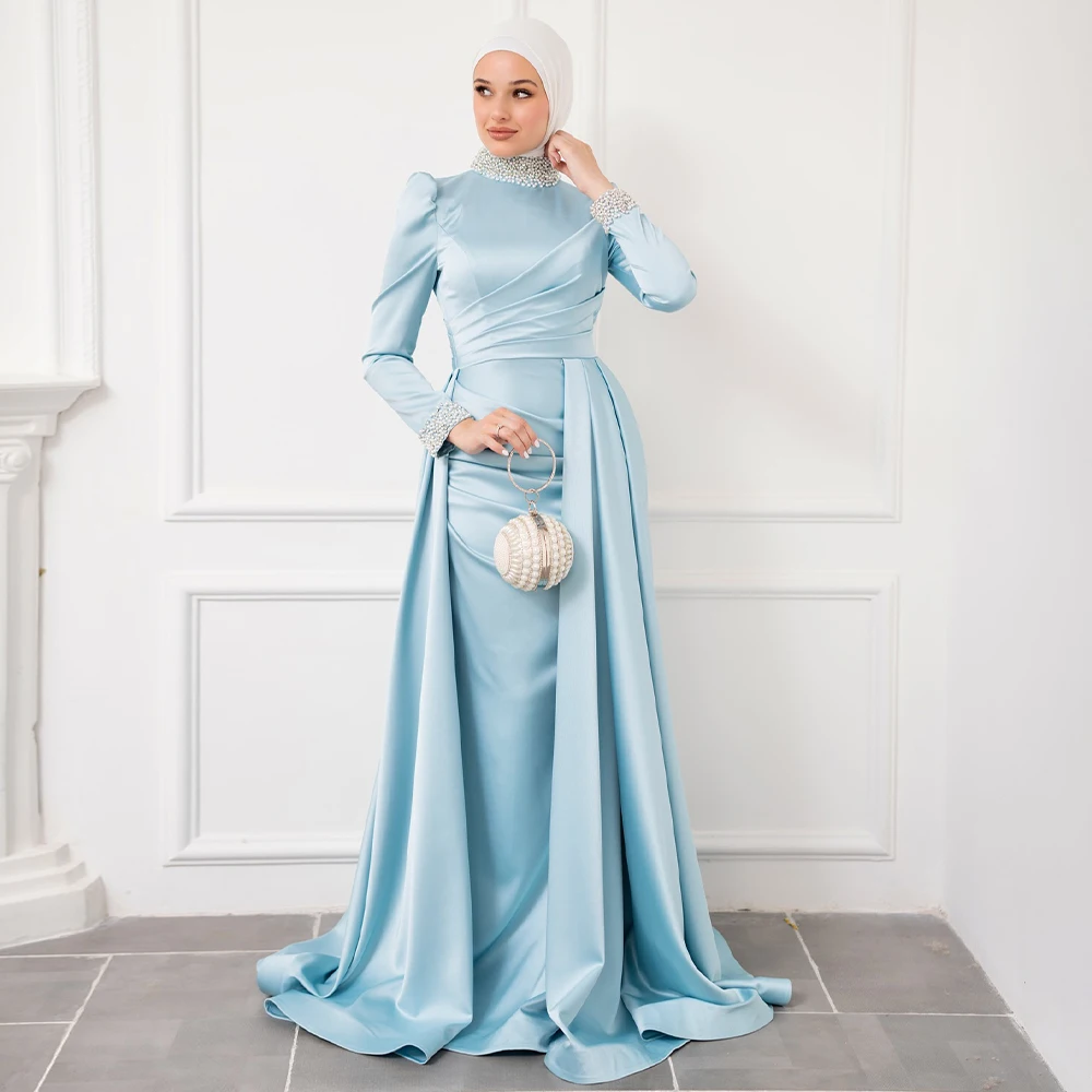 formal wedding guest dress long sleeve Sheath/Column Square Neckline Long Sleeves Royal Blue Wedding Guest Dress, Royal_Blue / M
