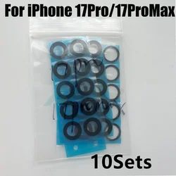 Rear Camera Glass Lens Replacement - 10 Sets for iPhone Air 17 Pro Broken Max (10x 17Pro 17ProMax)