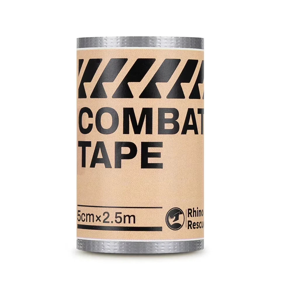 RHINO RESCUE Duct Tape Waterproof Gray Tape Silver 5cm*2.5m Indoor & Outdoor Use No Residue Tear by Hand Insulation tape