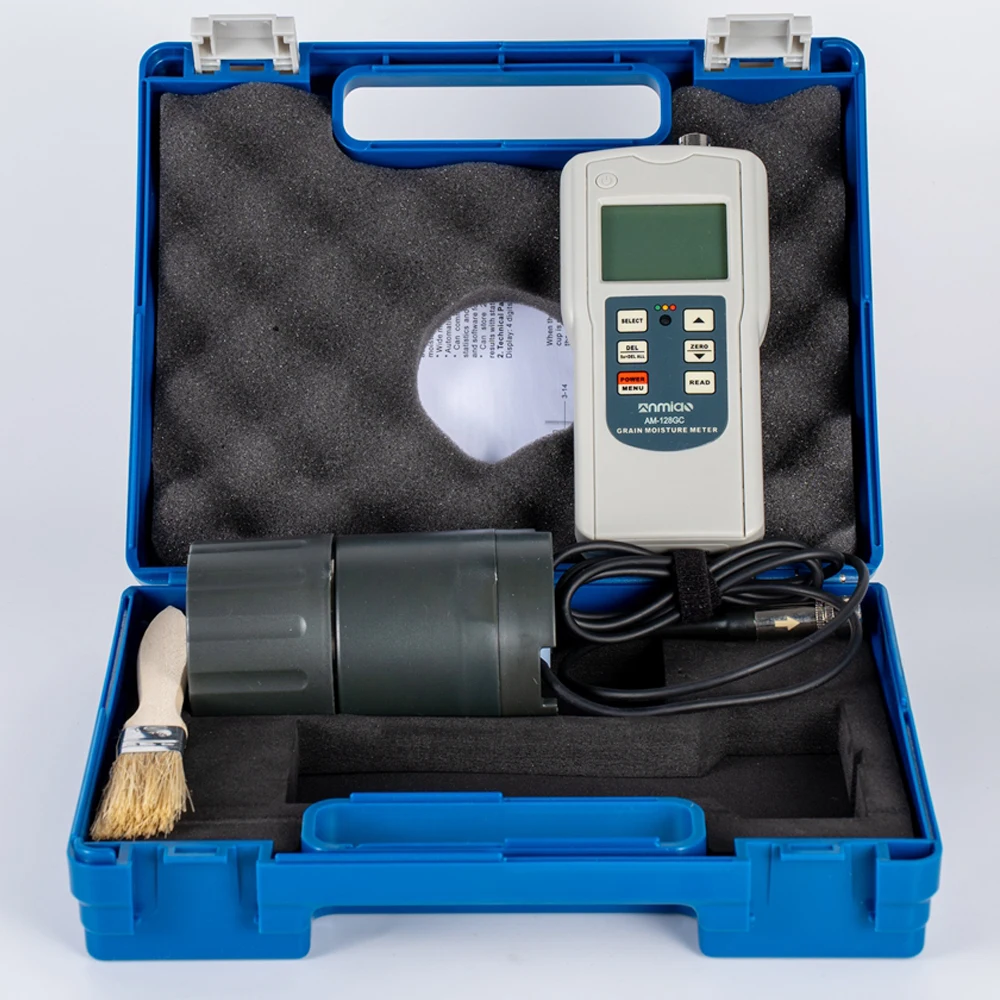 

Grain Moisture Meter AM-128GC Feedstuff Powder Digital Moisture Tester Gauge Able to Measure Grains up to 37 Species