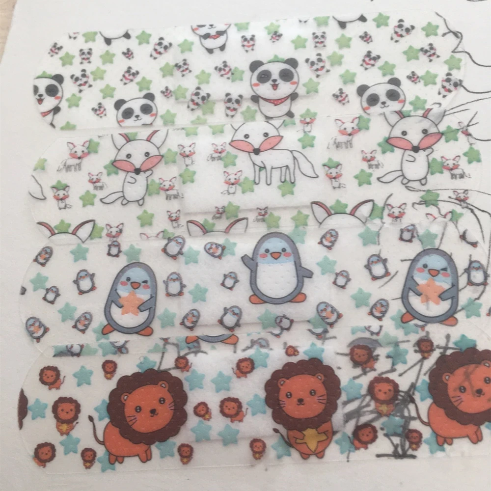 100Pcs/set Transparent Patches  Tape Dressing Band Aid Sticking Plaster Waterproof Breathable Wound Strips for Kids