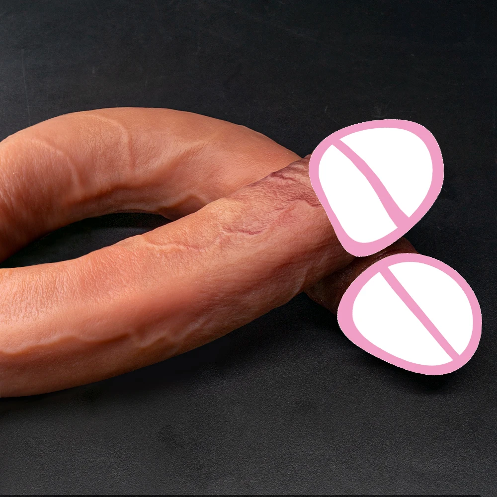 Double Head Dildo Double Ended Flexible Penis Sex Toys for Women Lesbian 40cm