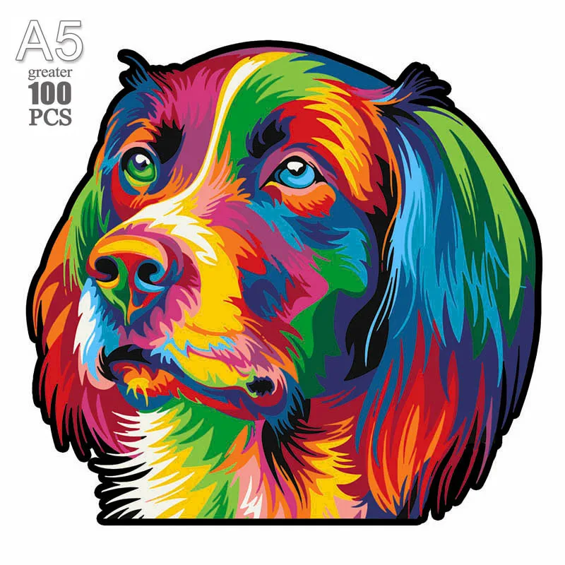 3D Puppy Wooden Jigsaw Puzzle - Premium Animal Puzzle Gift in Boutique Box