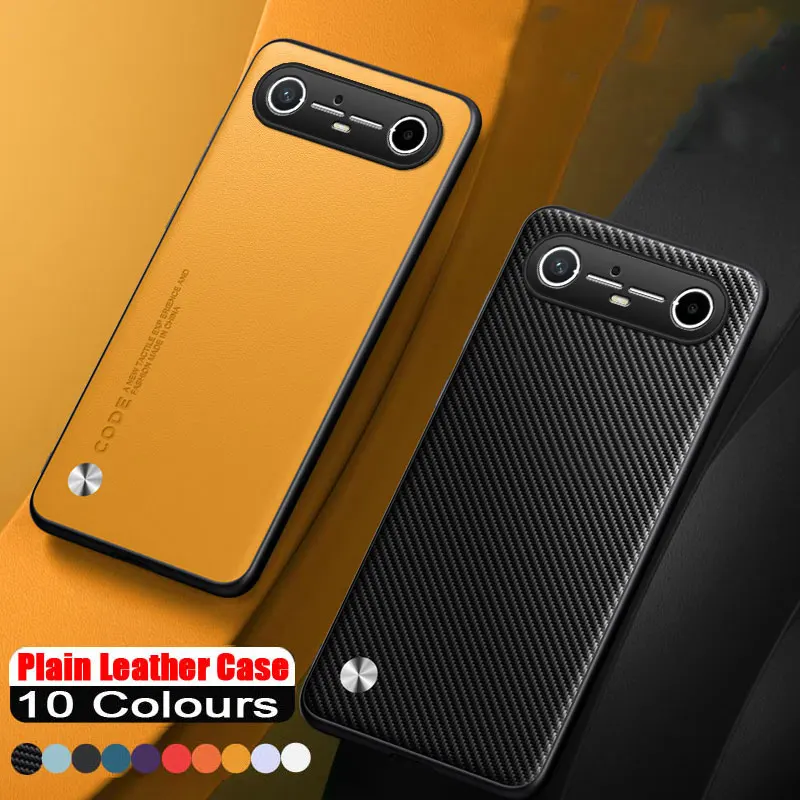 Carbon Fiber PU Leather Anti-Shock Case for TECNO Spark & Pova Series
