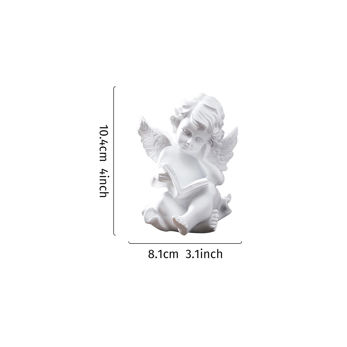 1PC, a European-style angel-shaped desktop ornament made of resin material, suitable for home, store and restaurant decoration